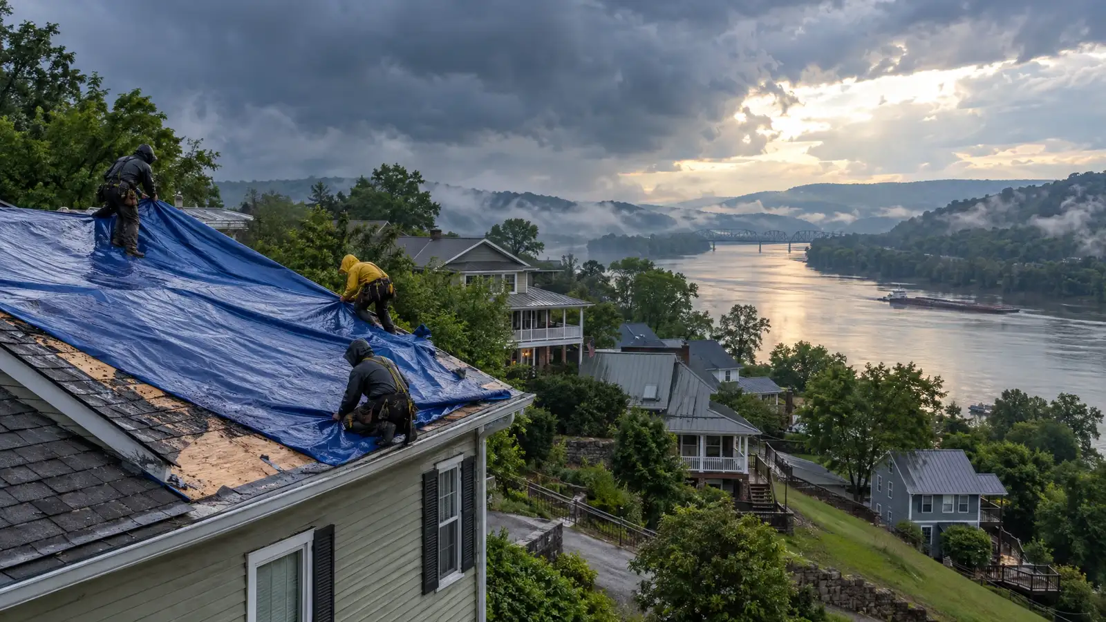 Emergency roofing and tarping in Ashland City, Tennessee
