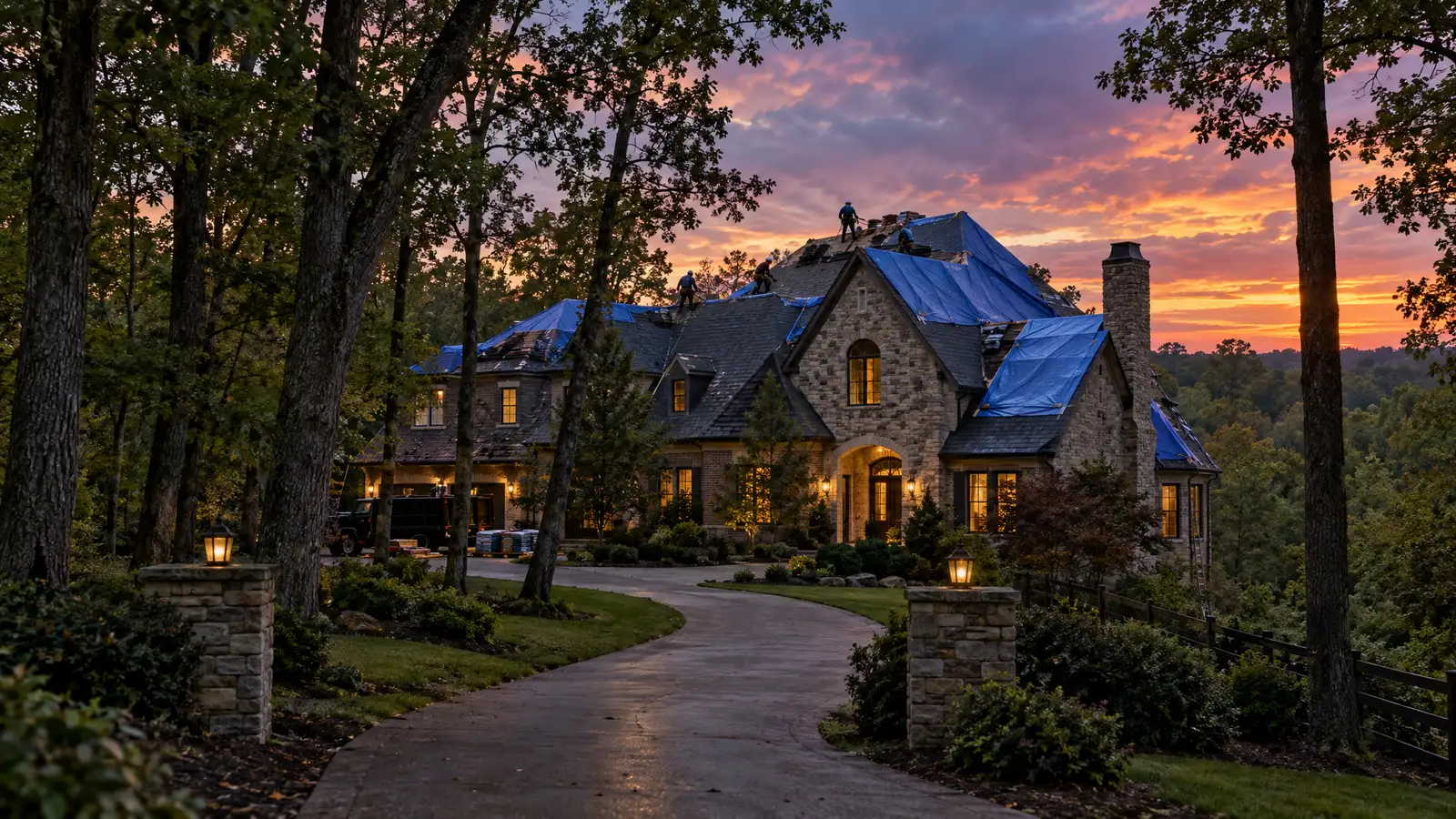 Emergency roofing and tarping in Brentwood, Tennessee