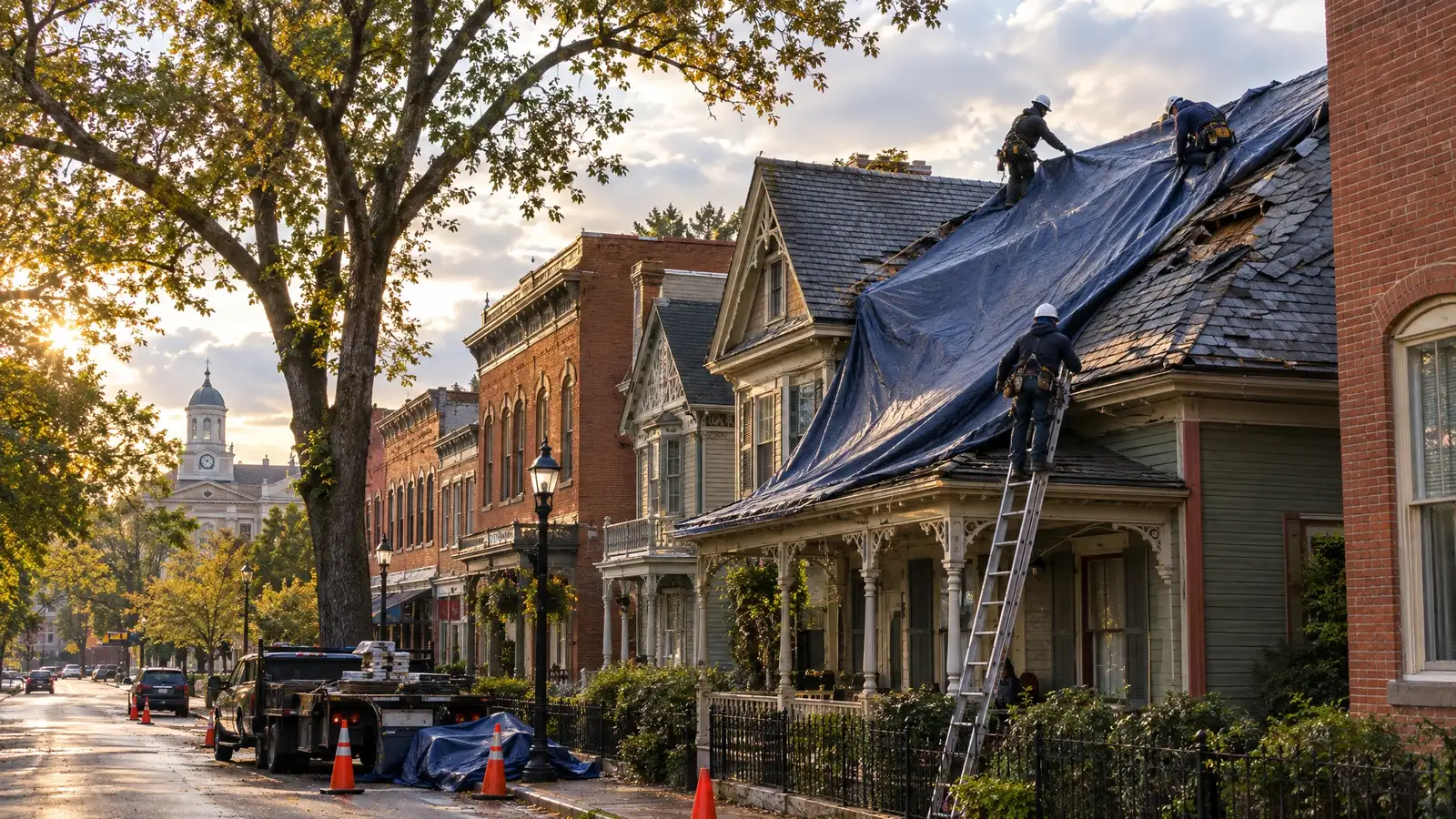 Emergency roofing and tarping in Columbia, Tennessee