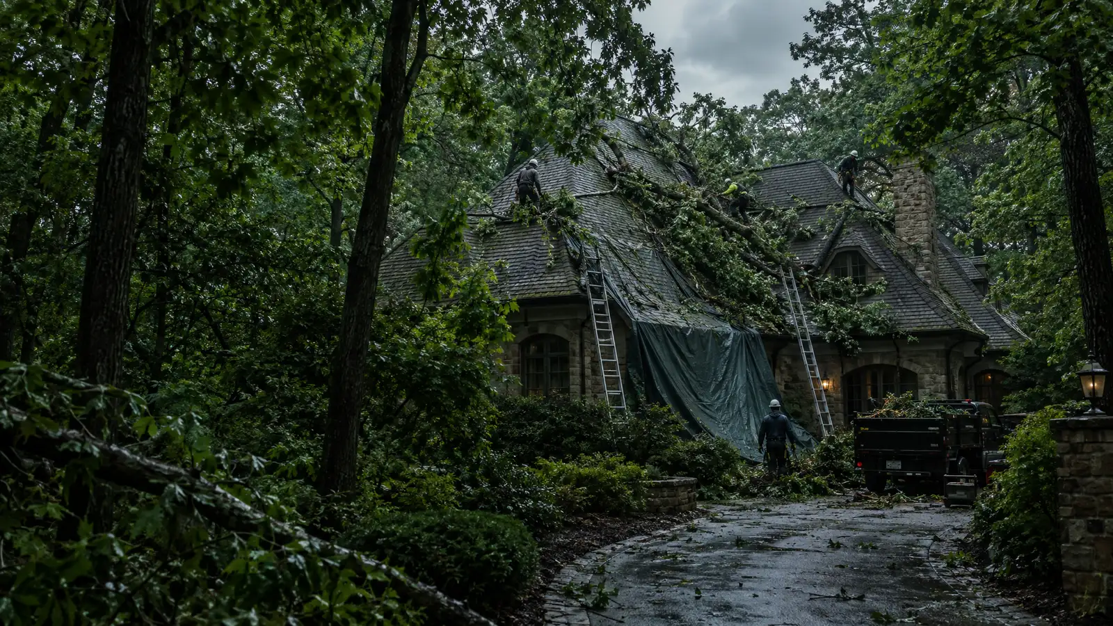 Emergency roofing and tarping in Forest Hills, Tennessee