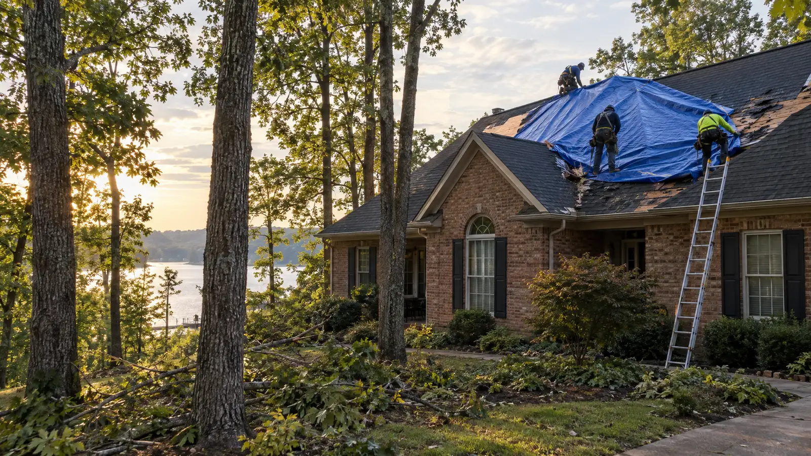 Emergency roofing and tarping in Hermitage, Tennessee