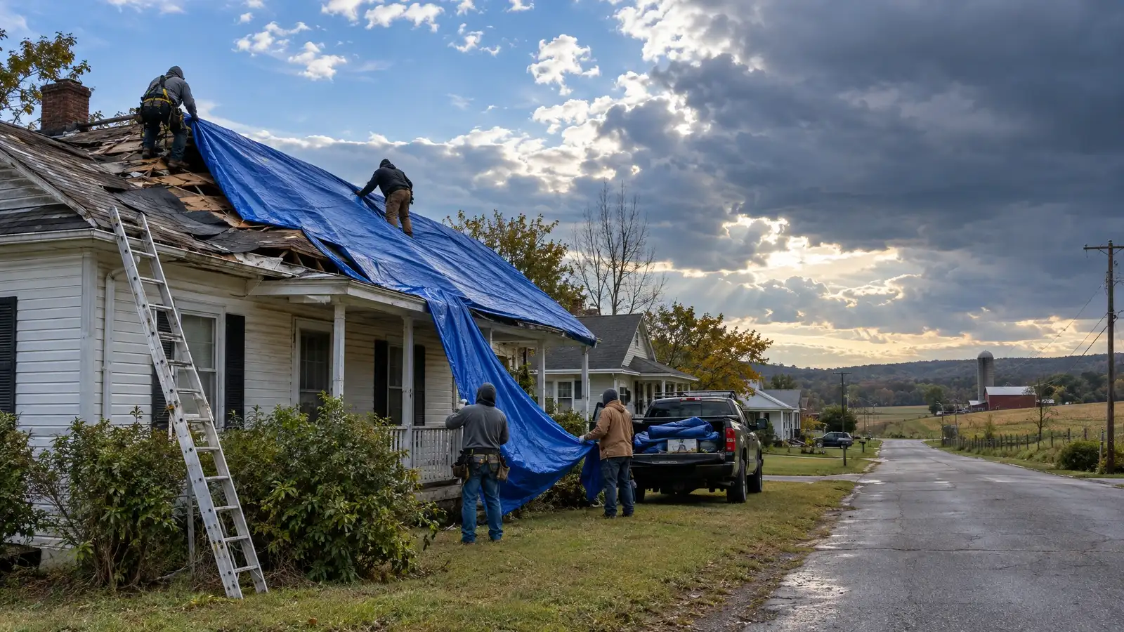 Emergency roofing and tarping in Portland, Tennessee