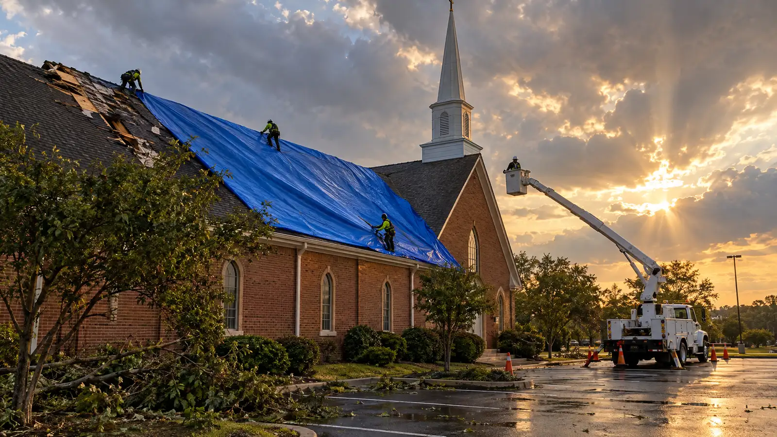 Church, School and Institutional Emergency Roofing in Nashville and Middle Tennessee