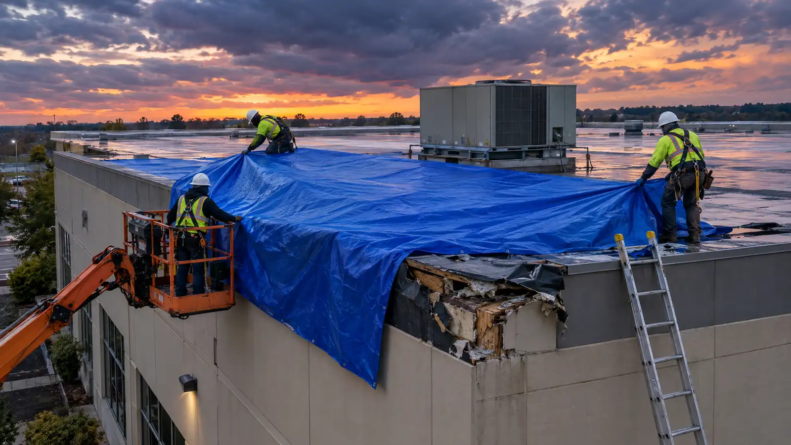 Emergency roofing and storm damage repair in Middle Tennessee
