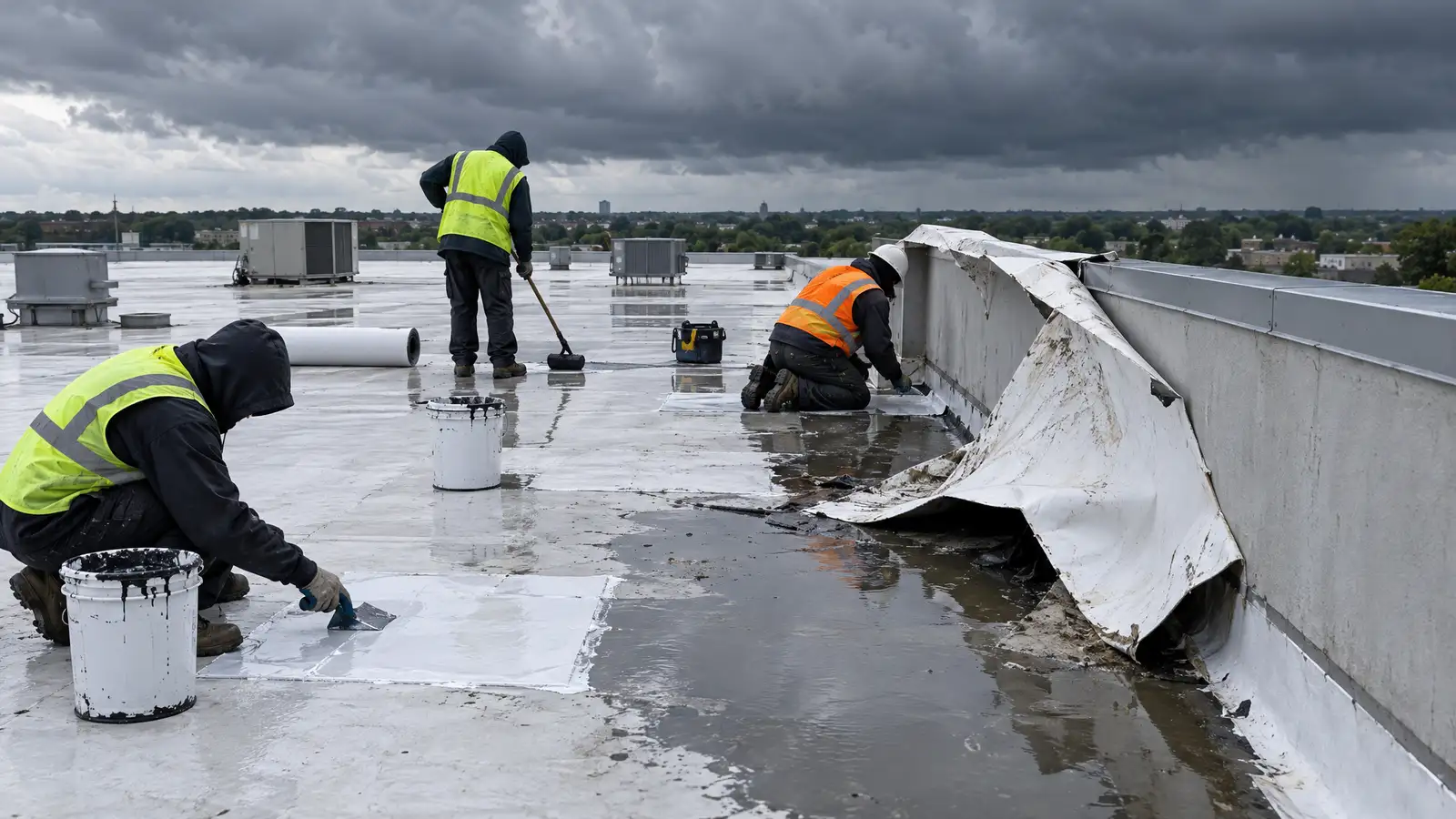 Commercial Flat Roof Emergency Repair in Nashville and Middle Tennessee