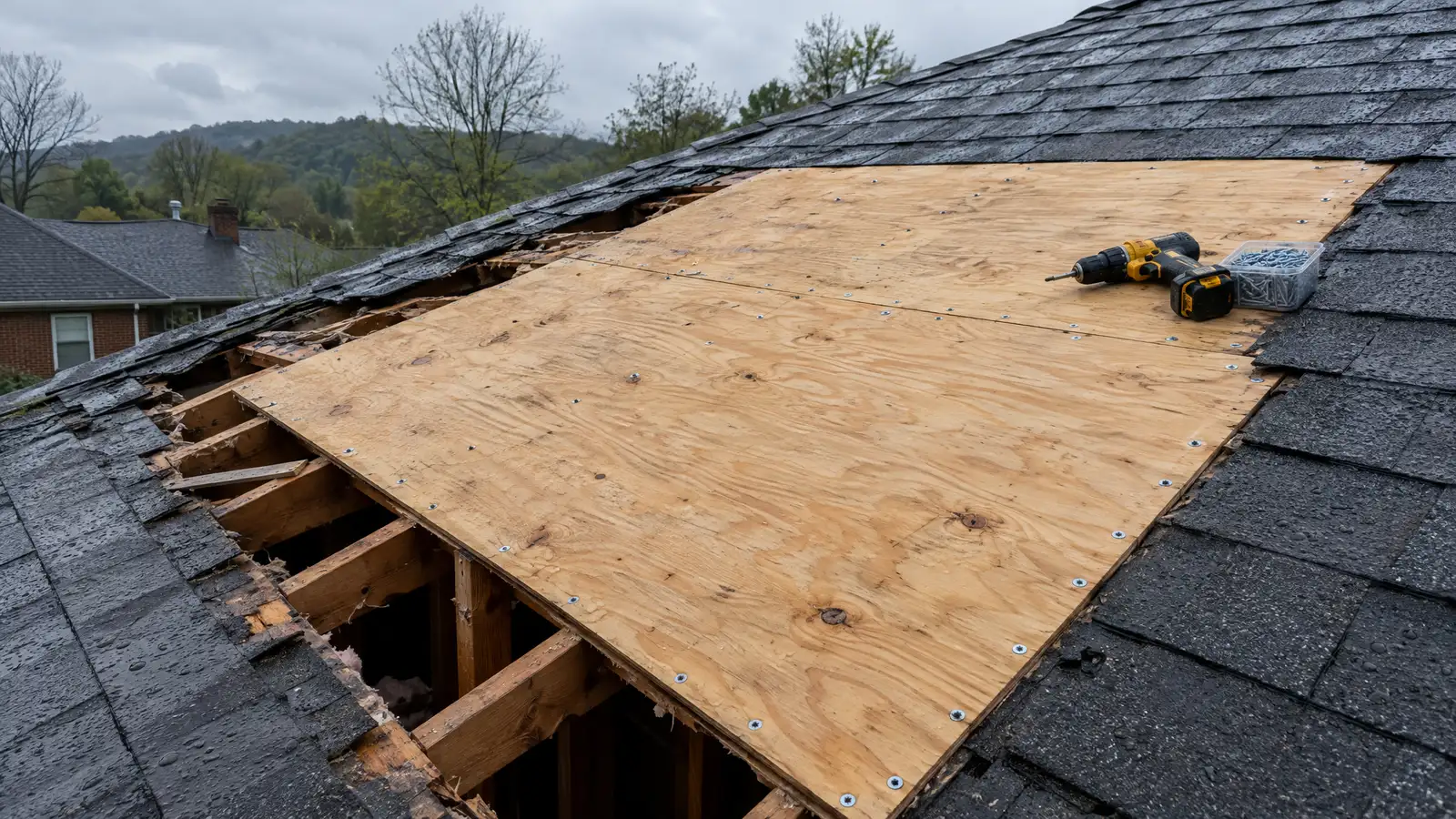 Emergency Board-Up of Roof Openings in Nashville