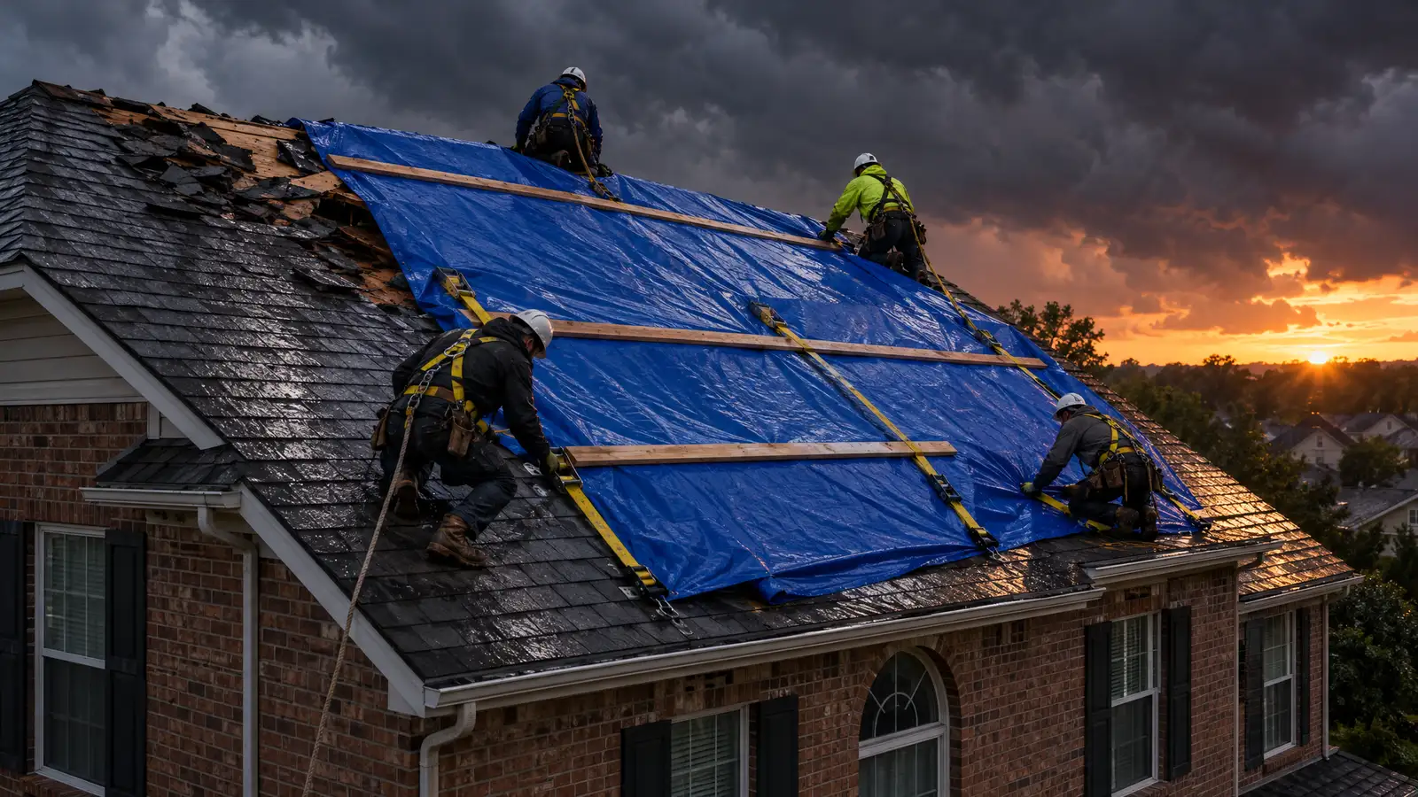 Emergency roofing and storm damage repair in Middle Tennessee
