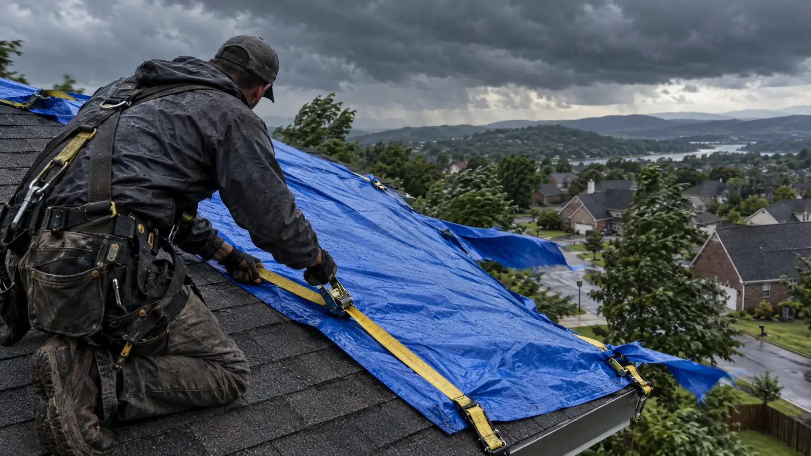 Roof Tarp Size Calculator