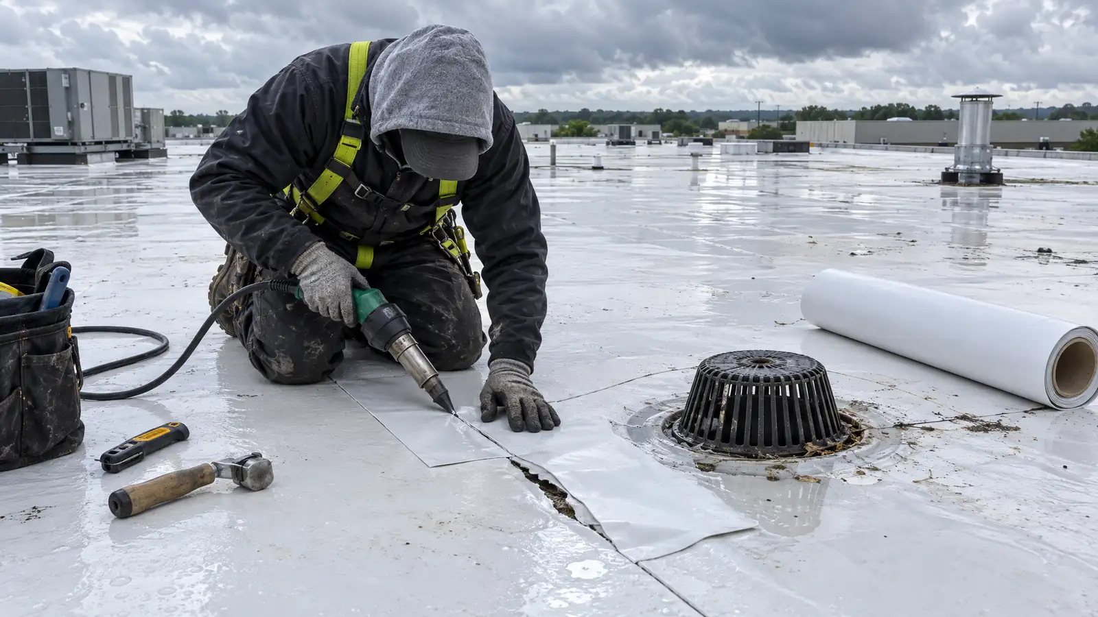 Flat Roof Storm Repair in Nashville and Middle Tennessee