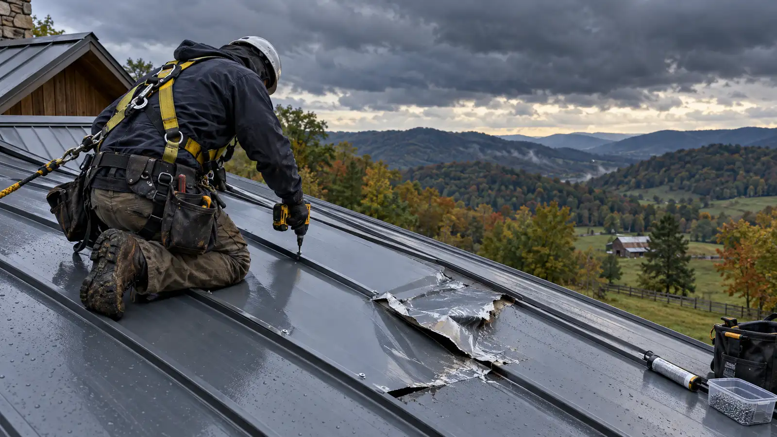 Metal Roof Storm Repair in Arrington