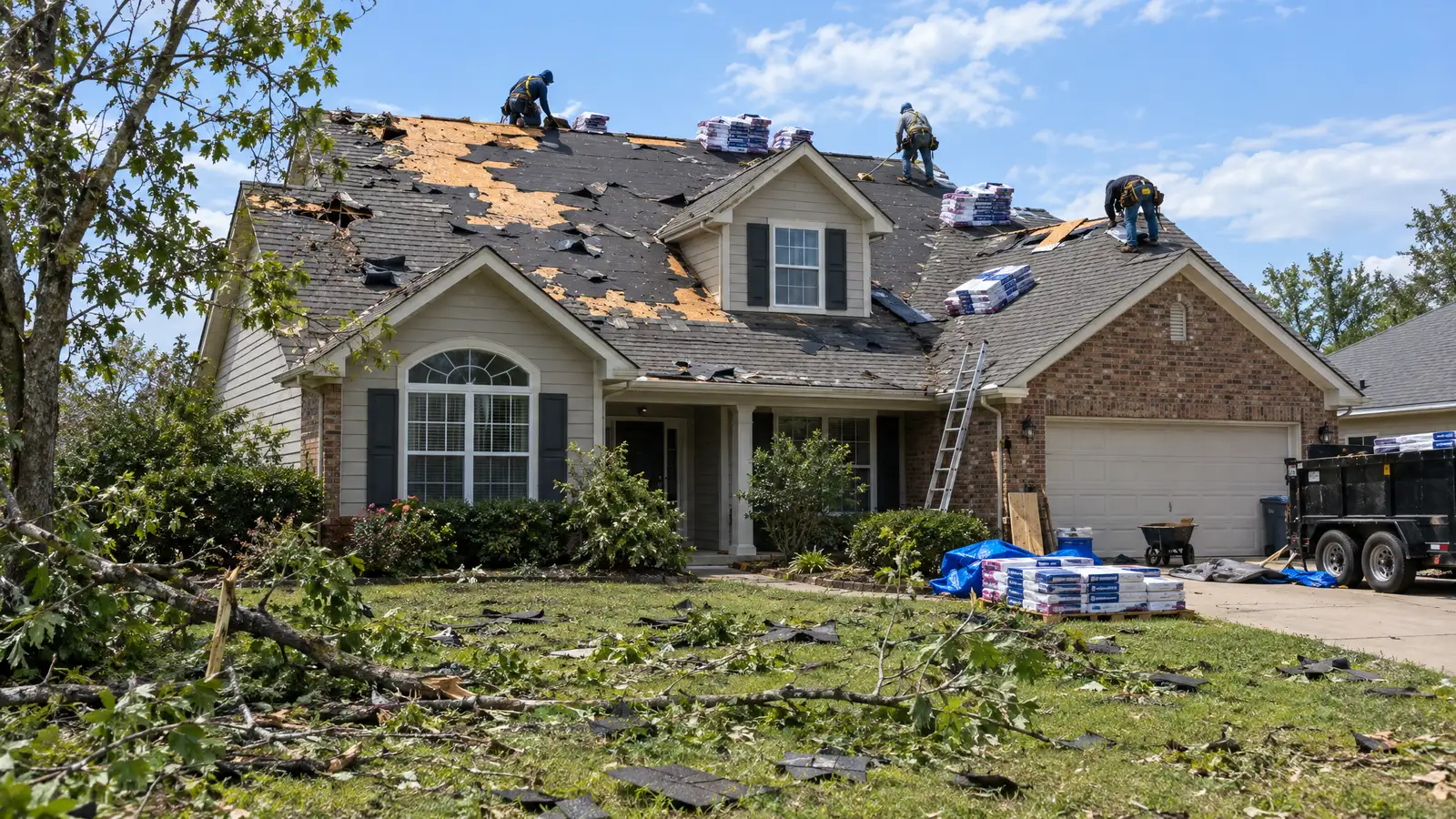 Storm Damage Roof Repair in Nashville